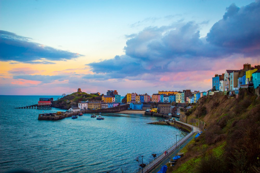 Tenby harbour in Wales